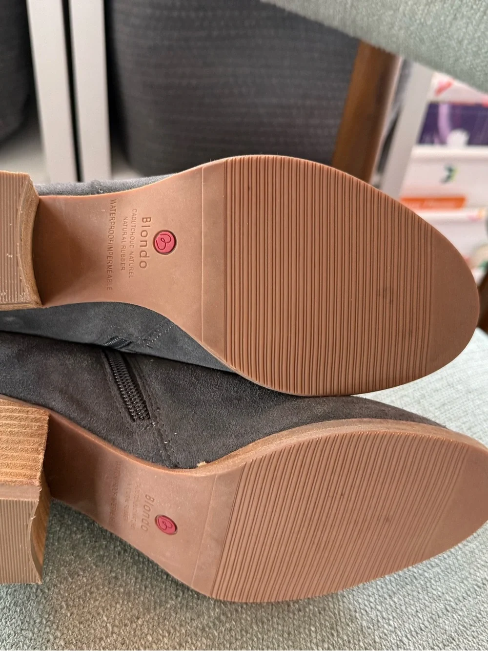 Blondo Nada Waterproof Suede Boot Gray